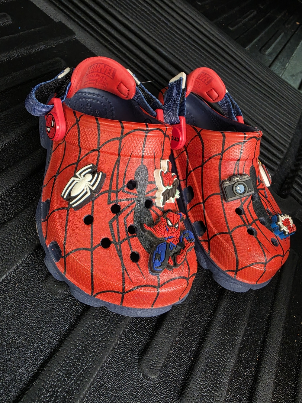CROCS Kids Spider-Man Red & Navy Clog Sandals